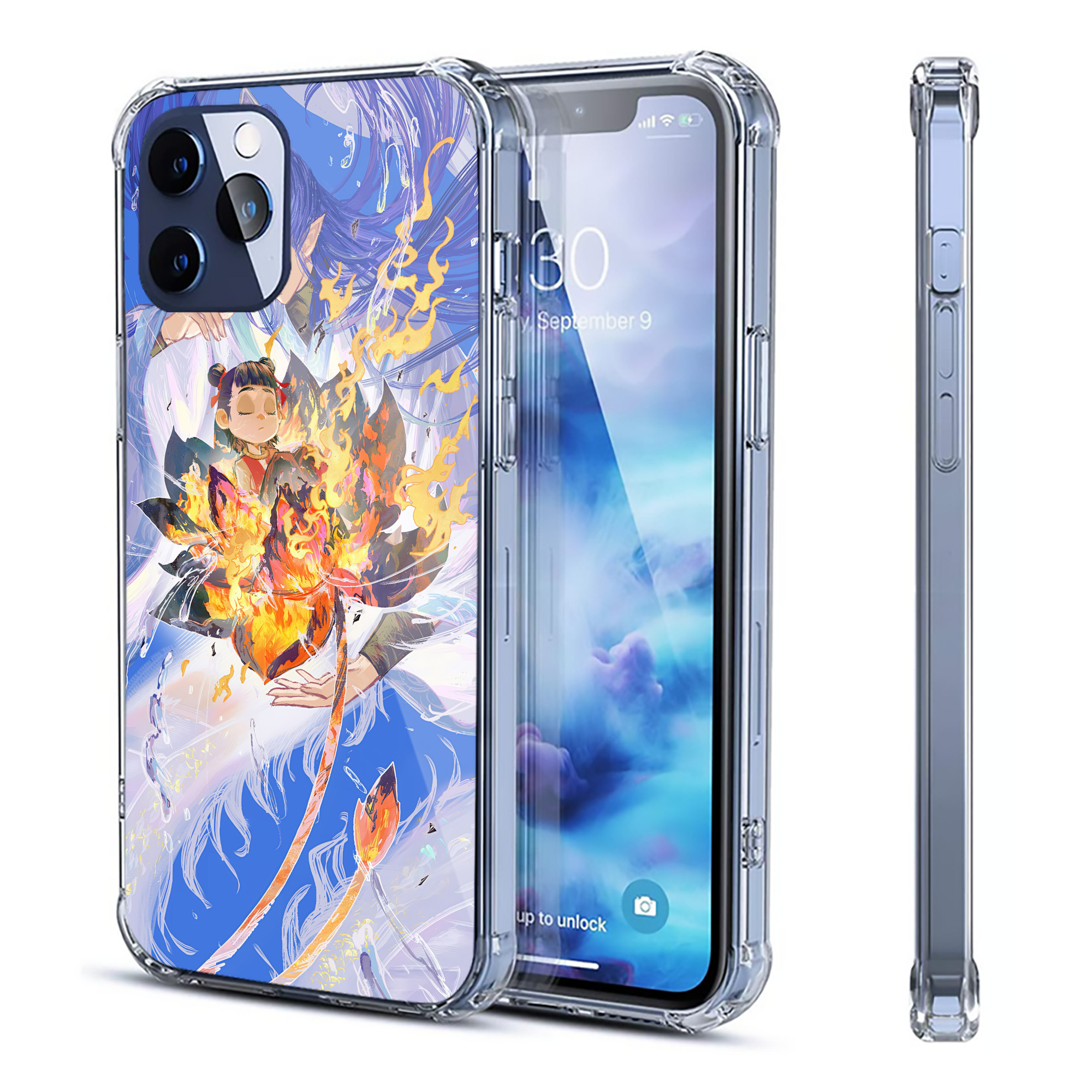 （画像用） Ne Zha 2 ナタ 魔童の大暴れ 【iPhone 12シリーズ対応】透明スマホケース（クリアソフトケース）